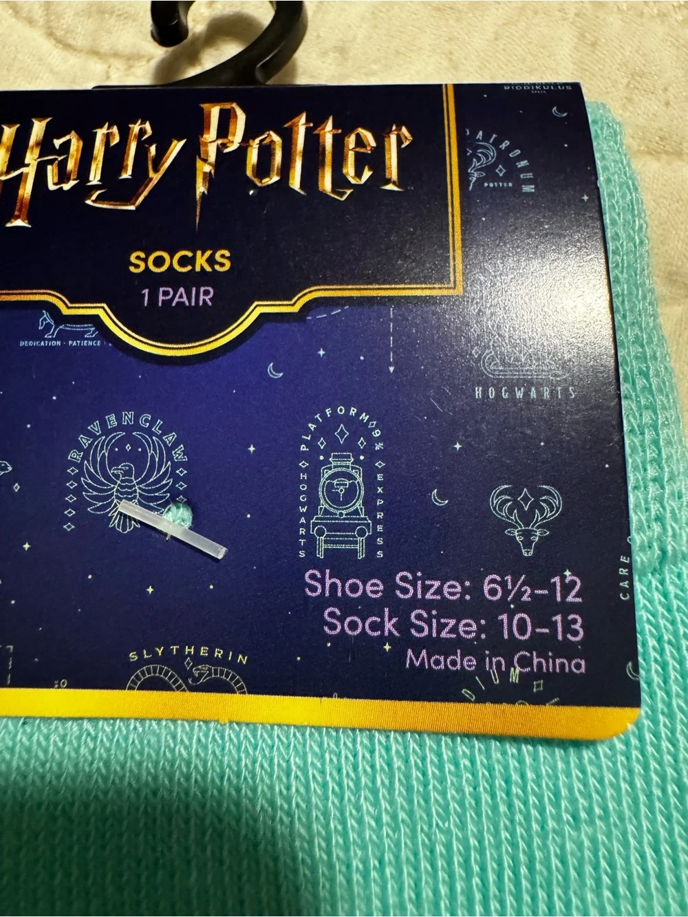 Warner Bros. Harry Potter Mint Green Crew Socks